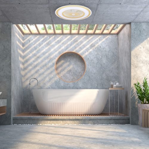 LED felületre szerelhető mennyezeti lámpa ZONDA Gold 48W Milagro ventilátorral