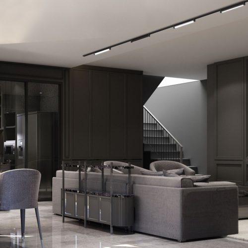 OTIS 1 fázisú sínlámpa Fekete 21W LED Milagro