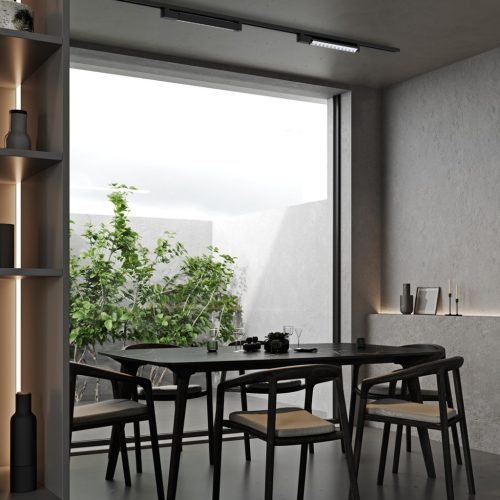 1 fázisú sínlámpa CYBER Black 28W LED Milagro