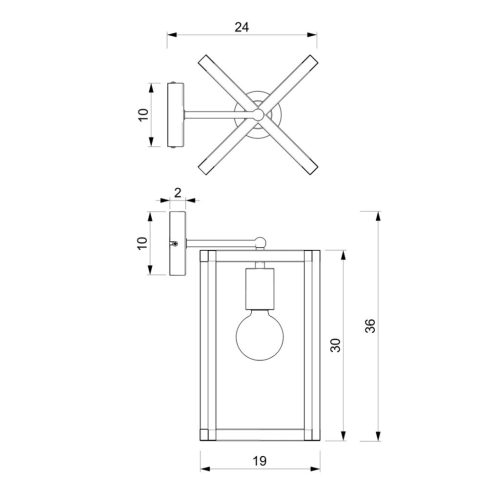 ARNOLD Fali lámpa 1xE27 Milagro