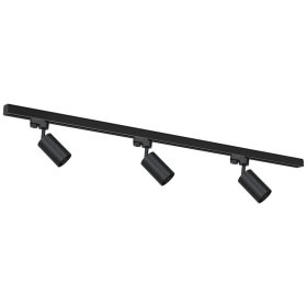   Világítósín készlet gyűjtősín 3xPipe GU10 + vezetősín 1,5 m fekete Milagro