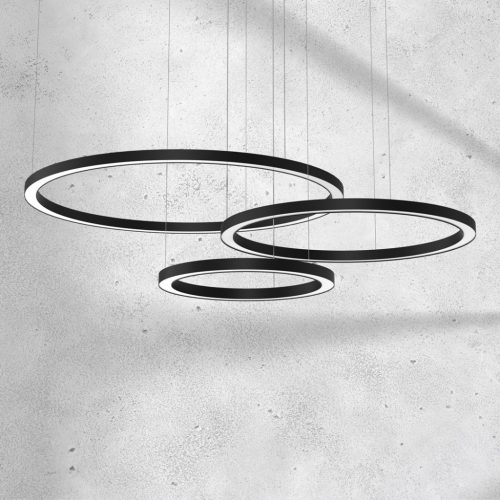 GALAXIA Fekete 85W LED kör alakú függőlámpa Milagro