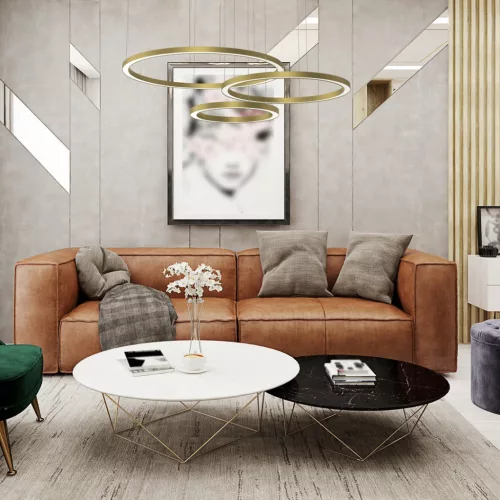 GALAXIA Gold 85W LED kör alakú függőlámpa Milagro