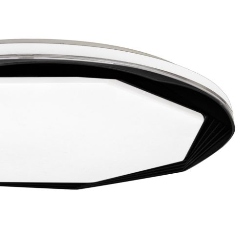 LED felületre szerelhető mennyezeti lámpa OPTIMA fekete 52W LED Ø480 mm Milagro