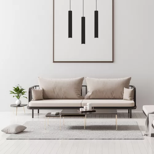 HUDSON fekete mennyezeti lámpa 3xGU10 Milagro csík