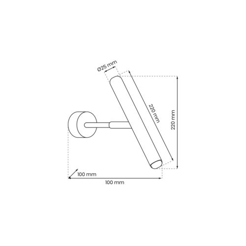 MONZA fekete fali lámpa 1xG9 max 8W LED Milagro
