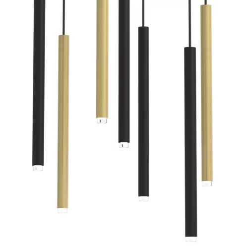 MONZA mennyezeti függőlámpa sárgaréz 7xG9 max 8W LED Milagro