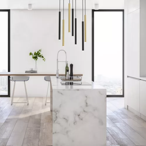 MONZA mennyezeti függőlámpa sárgaréz 7xG9 max 8W LED Milagro