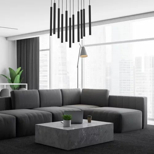 MONZA Fekete mennyezeti lámpa 11xG9 max 8W LED Milagro