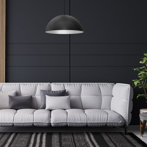 BÉTA mennyezeti függőlámpa fekete-fehér 1xE27 45cm Milagro