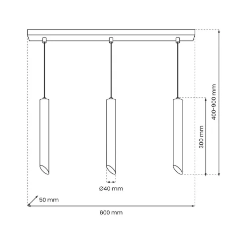 CORTE mennyezeti függőlámpa 3xGU10 Milagro Strip