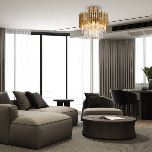 ASPEN arany csillár mennyezeti lámpa 6xE14 Milagro