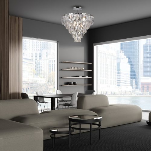 CHELSEA csillár mennyezeti lámpa króm 6xE14 Milagro