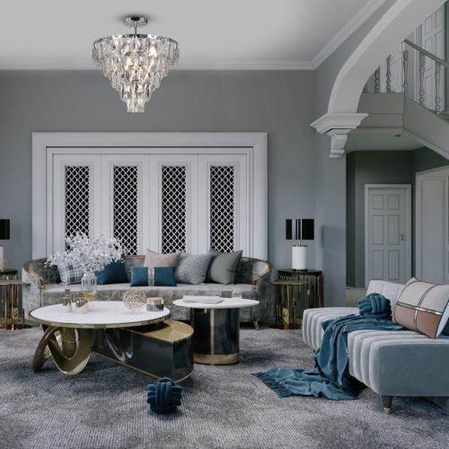 CHELSEA csillár mennyezeti lámpa króm 6xE14 Milagro