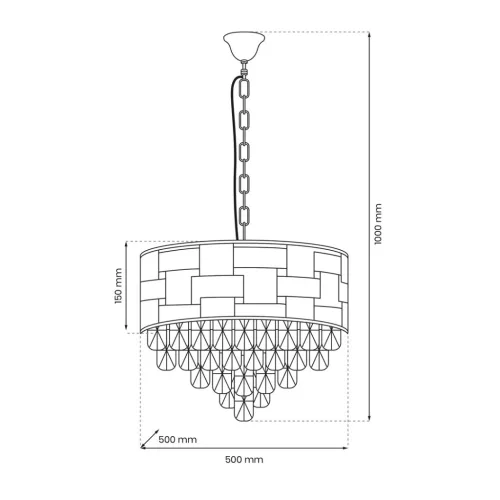 LUXURIA csillár függőlámpa 9xE14 Milagro