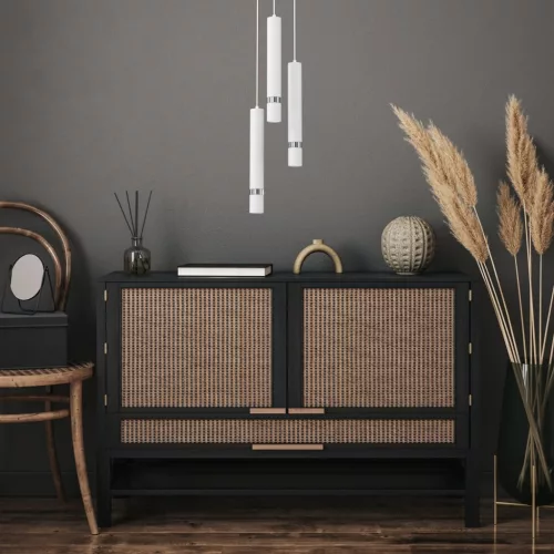 JOKER fehér króm függőlámpa 3xGU10 Milagro