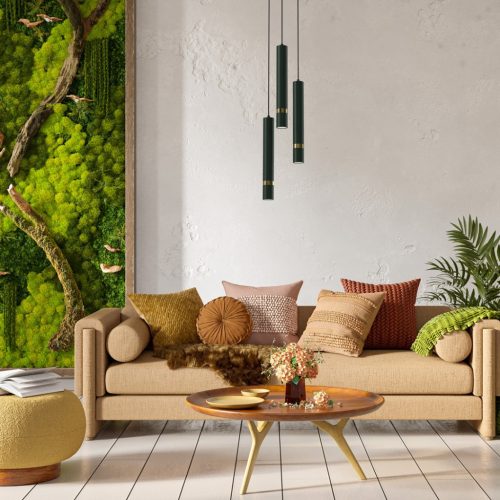 JOKER Green Gold függő mennyezeti lámpa 3xGU10 Milagro