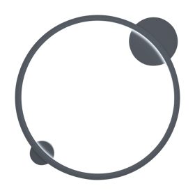 SATURNO mennyezeti lámpa fekete 25W LED Milagro