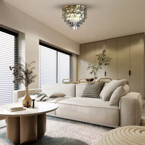 LUXURIA Felületre szerelhető LED mennyezeti lámpa 9xE14 Milagro