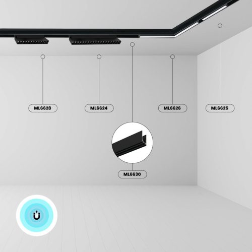 Felületre szerelhető mágnessín 200 cm MAGNETIC TRACK Milagro LED lámpákhoz