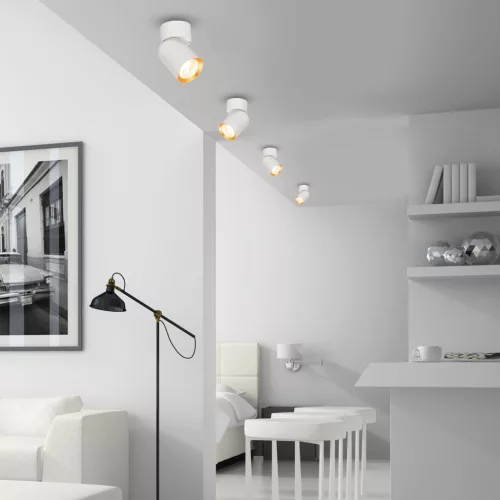 Felületre szerelhető halogén lámpatest Andy 1xGU10 White Gold Spot Milagro