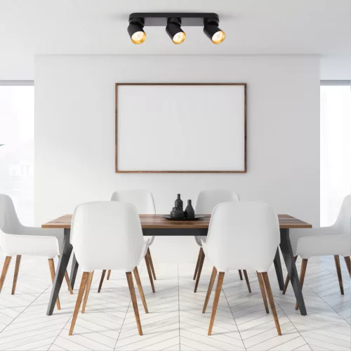 ANDY mennyezeti lámpa 3xGU10 Black Gold Milagro