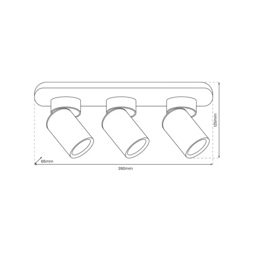 ANDY mennyezeti lámpa 3xGU10 Black Gold Milagro