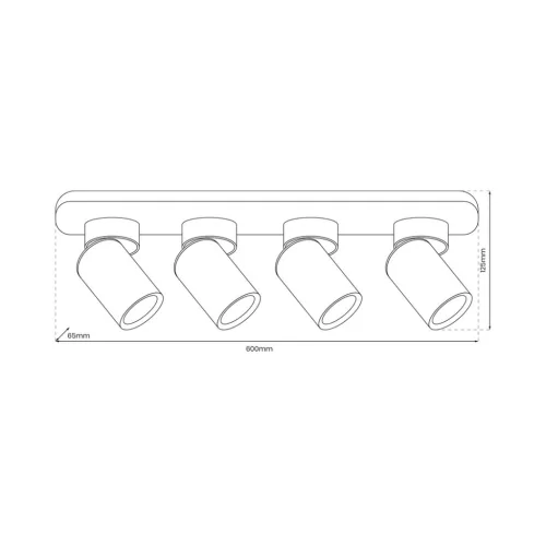 ANDY mennyezeti lámpa 4xGU10 White Gold Milagro