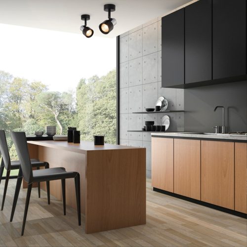 Felületre szerelhető halogén lámpatest Cino 1xGU10 Black Chrome Spot Milagro