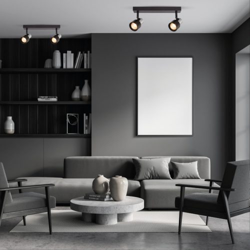 CINO mennyezeti lámpa 2xGU10 Black Chrome Milagro