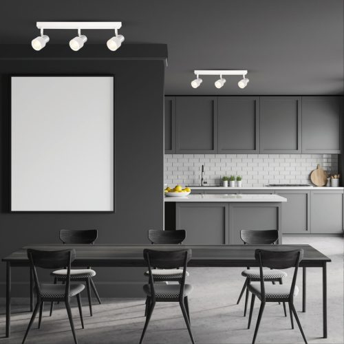 CINO mennyezeti lámpa 3xGU10 fehér króm Milagro