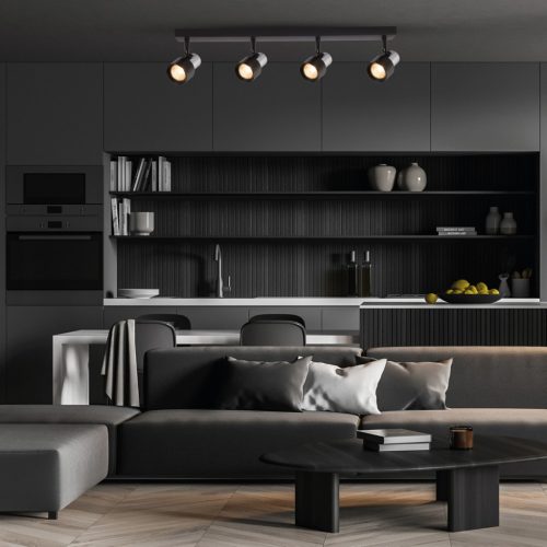 CINO mennyezeti lámpa 4xGU10 Black Chrome Milagro