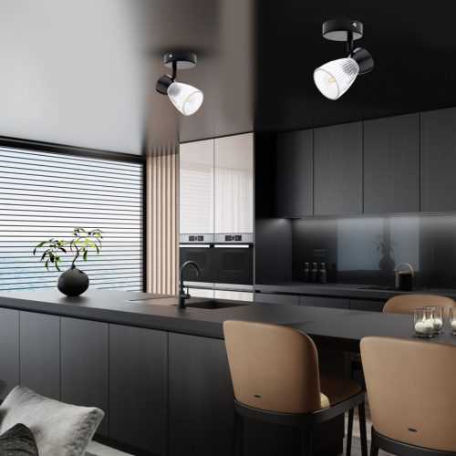 LEGJOBB Falilámpa Fekete 1xE14 Milagro