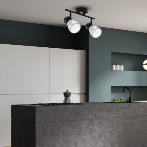 LEGJOBB mennyezeti lámpa fekete 2xE14 Milagro