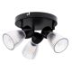 LEGJOBB mennyezeti lámpa fekete 3xE14 kerek Milagro