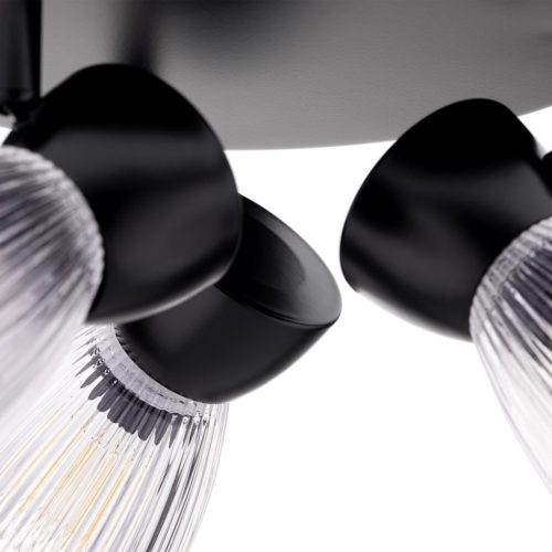 LEGJOBB mennyezeti lámpa fekete 3xE14 kerek Milagro