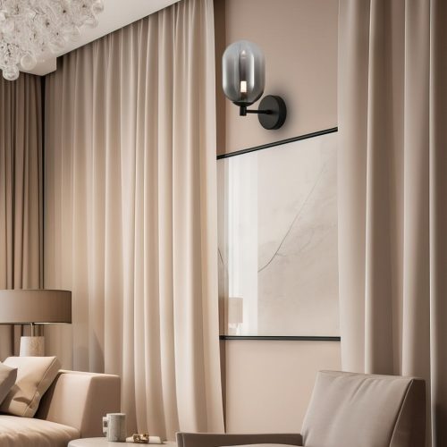 ALIAS Fali lámpa Fekete 1xE14 Milagro