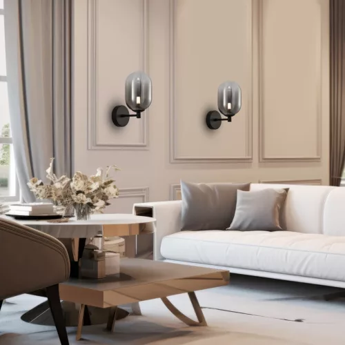 ALIAS Fali lámpa Fekete 1xE14 Milagro