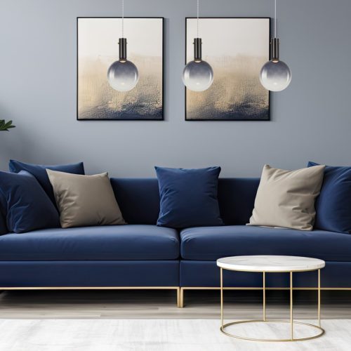 TORONTO mennyezeti függőlámpa 1xGU10 fehér és sötétkék Milagro