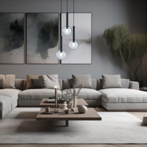 NIKO fekete mennyezeti lámpa 3xG9 Milagro