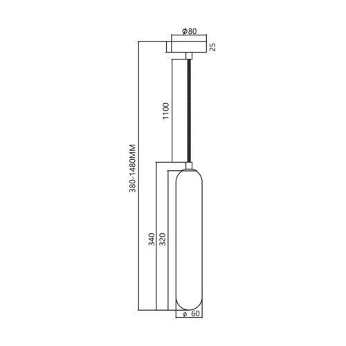 PAX fekete mennyezeti lámpa 1xG9 Milagro