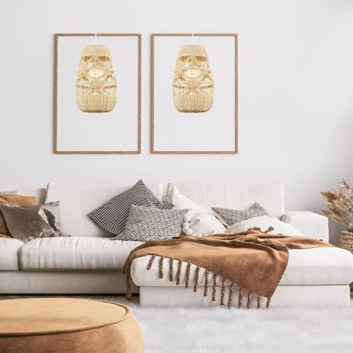 ARONA Rattan függesztett mennyezeti lámpa 1xG9 fi 250 Milagro