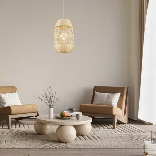 ARONA Rattan függesztett mennyezeti lámpa 1xE14 fi 400 Milagro
