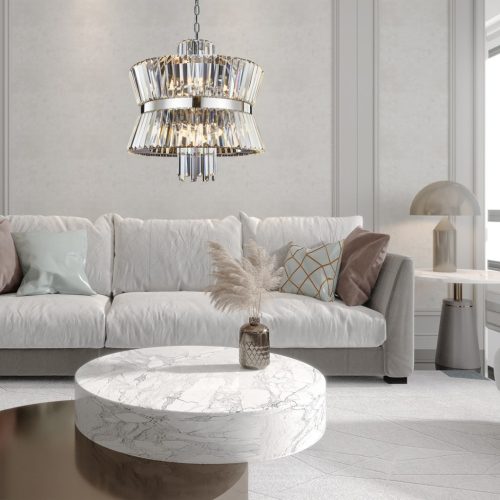 AURELIA csillár mennyezeti lámpa króm 12xE14 Milagro