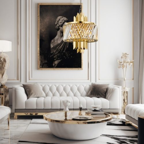 MARGOT csillár mennyezeti lámpa arany 6xE14 Milagro