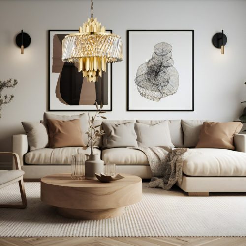 MARGOT csillár mennyezeti lámpa arany 9xE14 Milagro