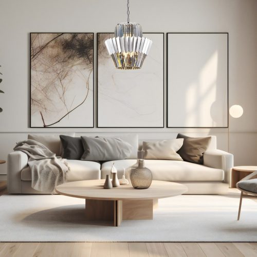 DONNA csillár mennyezeti lámpa króm 9xE14 Milagro