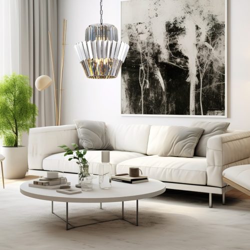 DONNA csillár mennyezeti lámpa króm 9xE14 Milagro