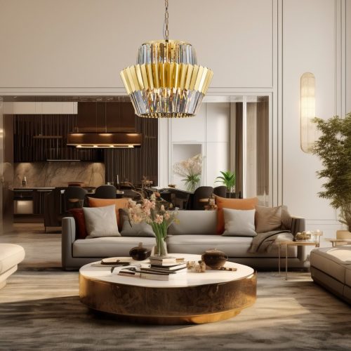 DONNA Arany csillár mennyezeti lámpa 12xE14 Milagro