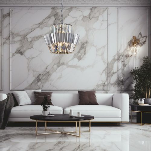 DONNA csillár mennyezeti lámpa króm 12xE14 Milagro